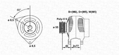 MAGNETI MARELLI 943355005010 -  Генератор